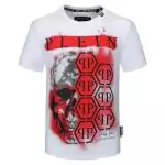 philipp plein t-shirt cut round neck pp25016 skull print qp